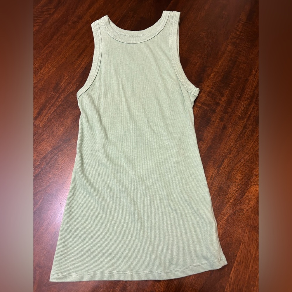 Sleeveless Green Tank Top